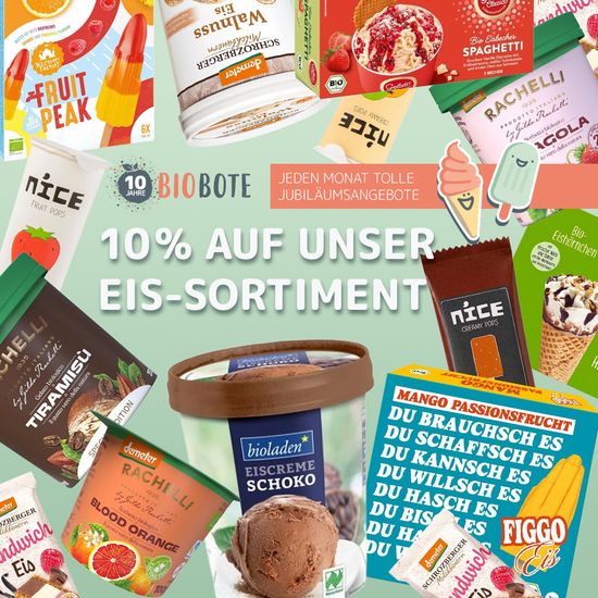 10% auf unser Eissortiment