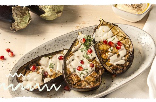 Ökokistenrezept - Geröstete Auberginen mit Tahini - 082026