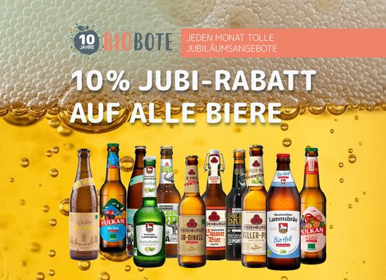 10% auf unser Bier-Sortiment