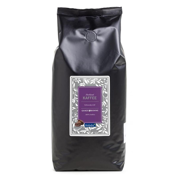 Produktfoto zu bioladen - Hochlandkaffee ganze Bohne - 1kg