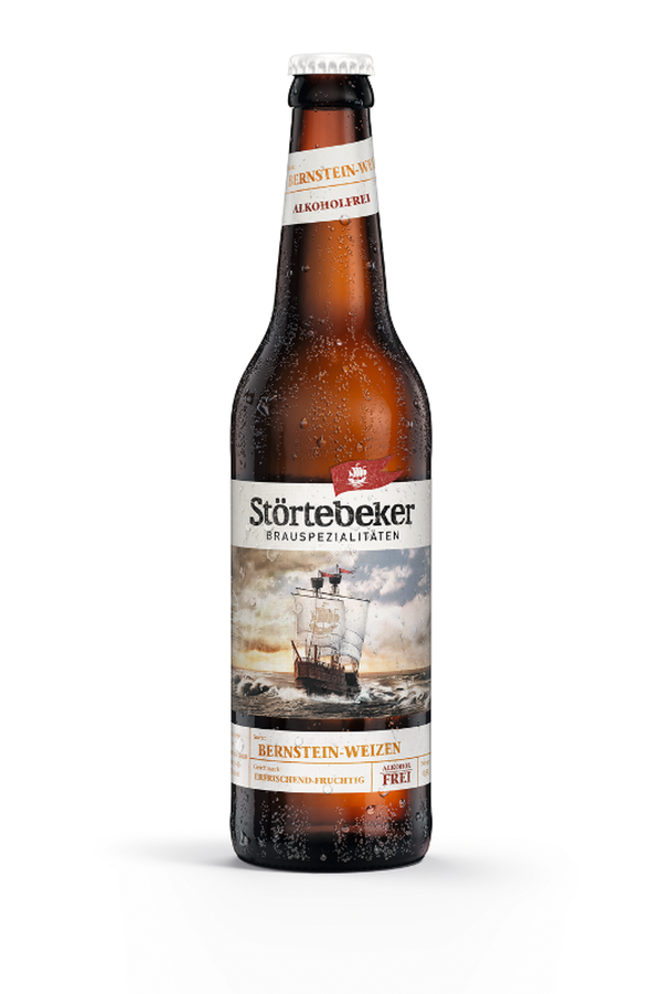 Produktfoto zu Störtebeker - Bernstein Weizen, alkoholfrei - 0,5l