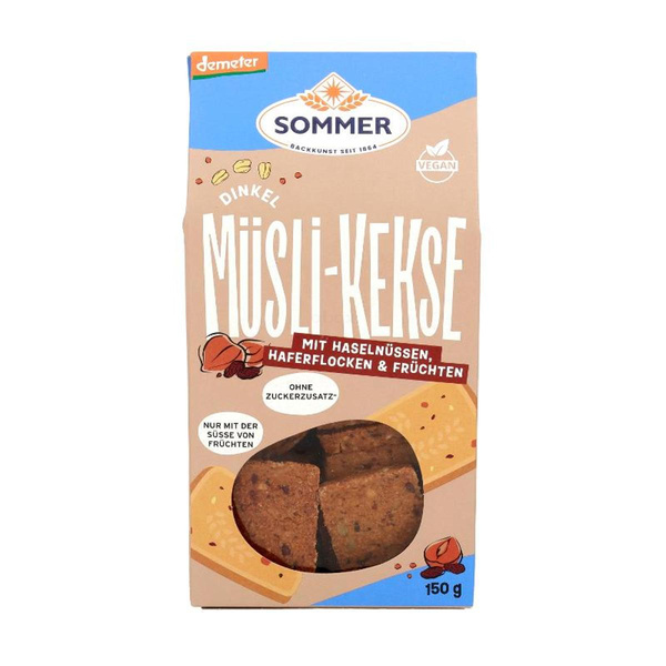 Produktfoto zu Sommer - Dinkel-Müsli-Kelse mit Haselnüssen - 150g