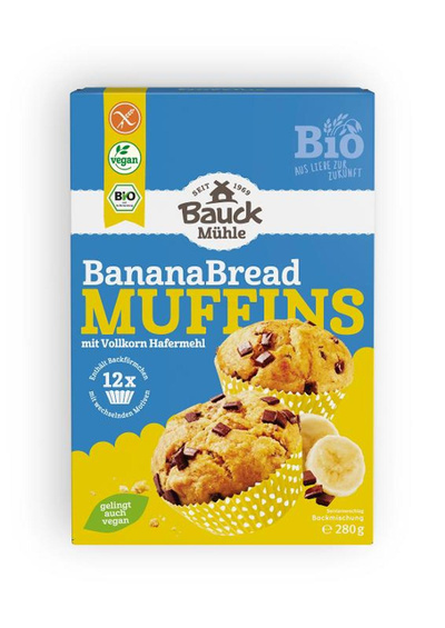 Produktfoto zu Bauck - Backmischung Banana Bread Muffins, glutenfrei - 280g