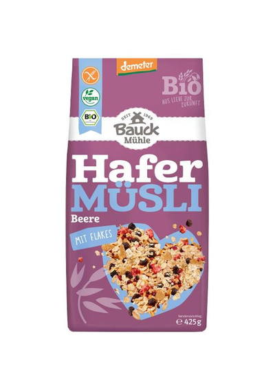 Produktfoto zu Bauck - Hafermüsli mit Beeren, glutenfrei - 425 g