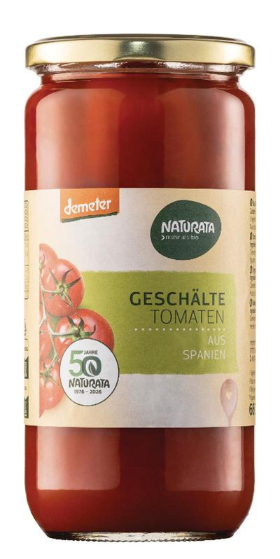 Produktfoto zu Naturata Geschälte Tomaten im Glas - 660g