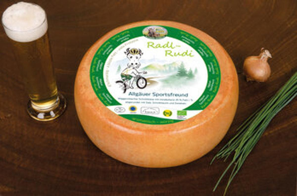 Produktfoto zu Schaukäserei Wiggensbach- Radl-Rudi, aus Bio-Heumilch g.t.S., 25% Fett i. Tr.