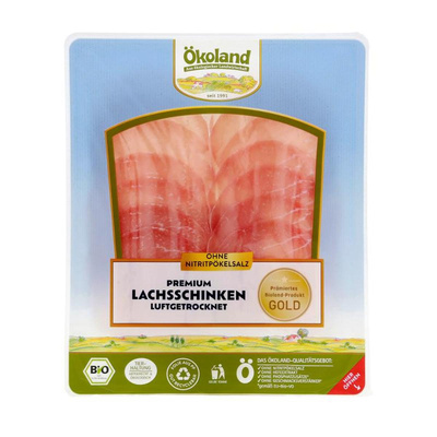 Produktfoto zu Ökoland - Premium Lachsschinken luftgetrocknet - 80g