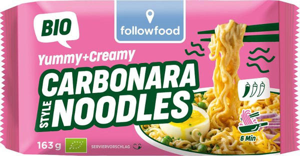 Produktfoto zu followfood - Instant Noodles, Carbonara Style - 163g