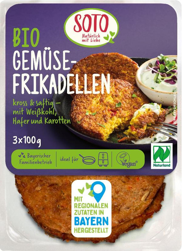 Produktfoto zu SOTO - Gemüsefrikadellen, vegan - 300g (2 Stück)