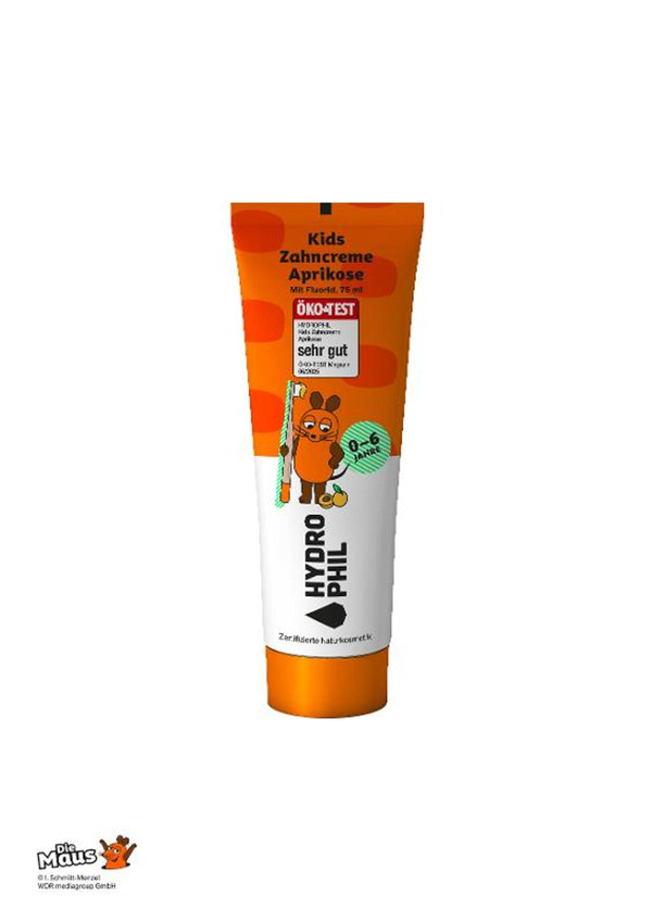 Produktfoto zu Hydrophil - Kids Zahncreme Maus Aprikose - 75ml