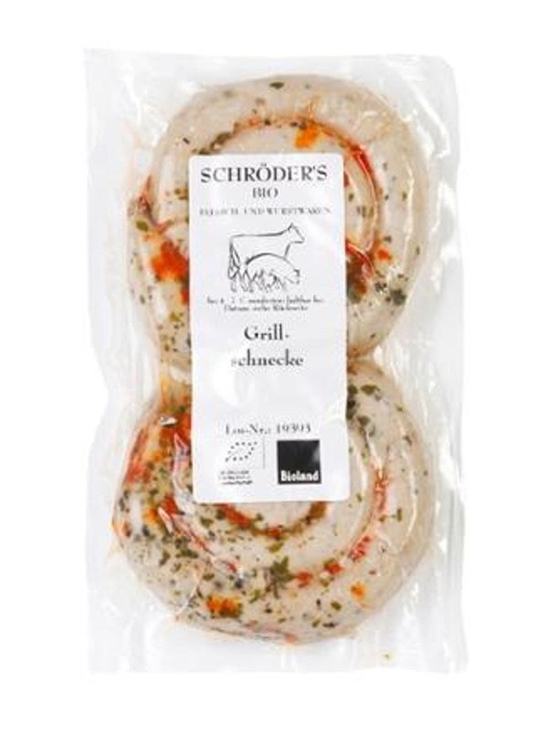 Produktfoto zu Schröders Bio - Grillschnecke - 250g (2 Stück)