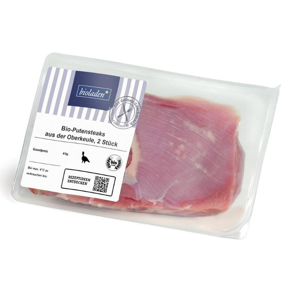 Produktfoto zu bioladen - Putensteak aus der Oberkeule - ca. 300g (2 Stück)