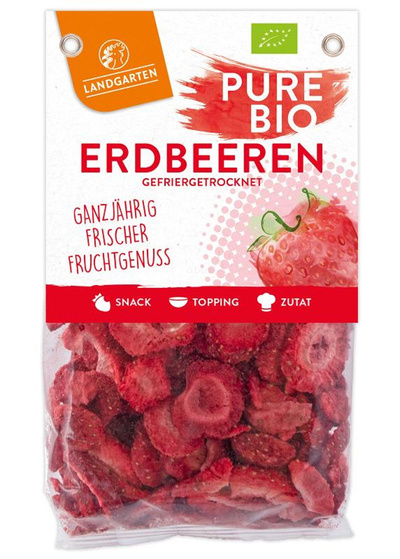 Produktfoto zu Landgarten - Erdbeeren gefriergetrocknet - 20g