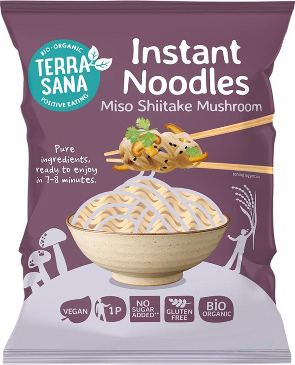 Produktfoto zu TerraSana - Instant Noodles, Miso Shiitake - 90g
