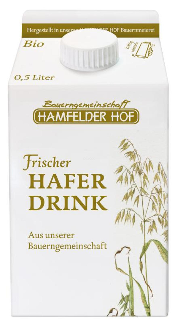 Produktfoto zu Hamfelder Hof - Frischer Haferdrink - 0,5l