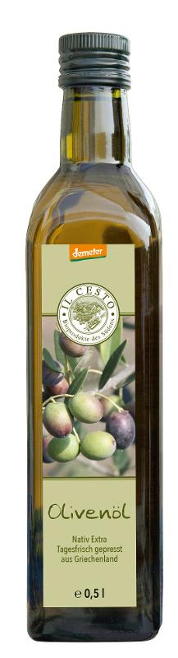 Produktfoto zu Il Cesto - Olivenöl nativ extra demeter - 0,5l