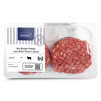 Produktfoto zu bioladen - Burger Patties vom Rind - ca. 220g (2 Stück)