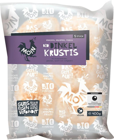 Produktfoto zu Moin - Dinkel Krustis, tiefgekühlt - 5 Stück