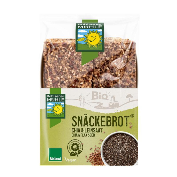 Produktfoto zu Bohlsener Mühle - Snäckebrot Chia Leinsaat - 200g