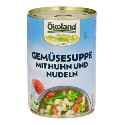Produktfoto zu Ökoland - Gemüsesuppe mit Huhn - 400g