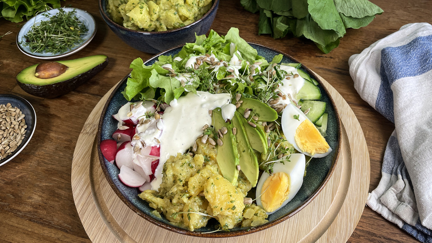 Rezeptbild für 345. Bunte Kartoffelsalat-Bowl 