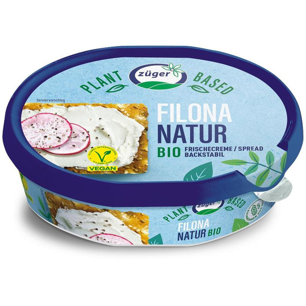 Produktfoto zu Züger - Filona Natur, vegane Frischcreme - 150g