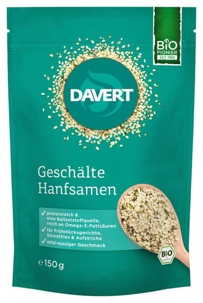 Produktfoto zu Davert - Hanfsamen, geschält - 150g