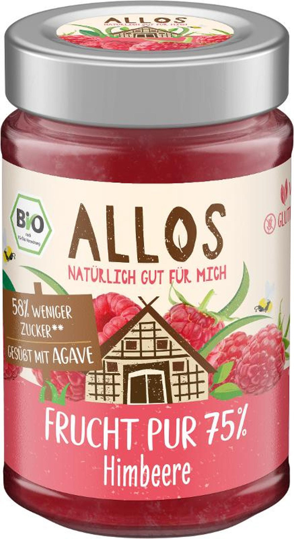 Produktfoto zu Allos - Frucht Pur Himbeere - 200g