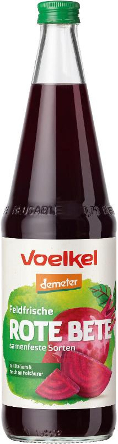 Produktfoto zu Voelkel - Rote Bete Saft, feldfrisch - 0,7l
