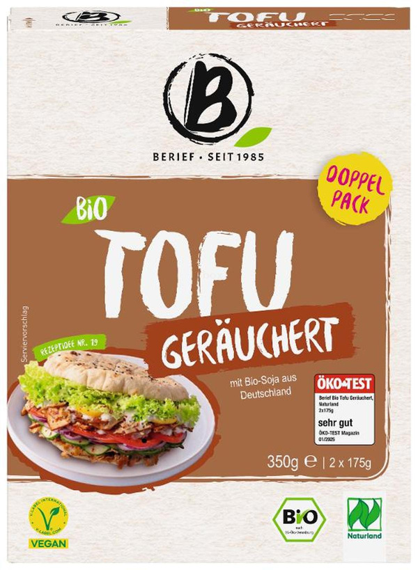 Produktfoto zu Berief - Tofu geräuchert - 350g (2 Stück)