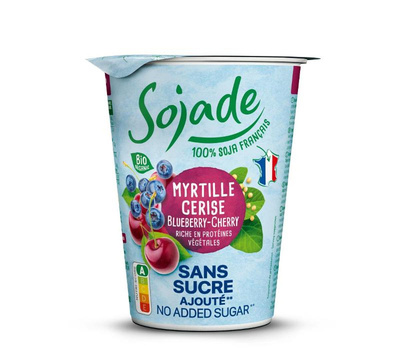 Produktfoto zu Sojade - Heidelbeere-Kirsche, ohne Zucker - 400g