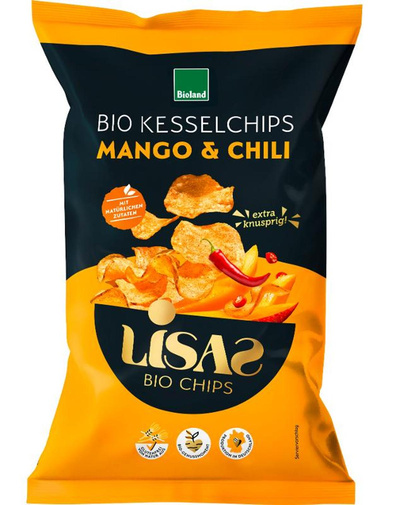 Produktfoto zu Lisas Bio-Kesselchips - Mango Chili - 115g