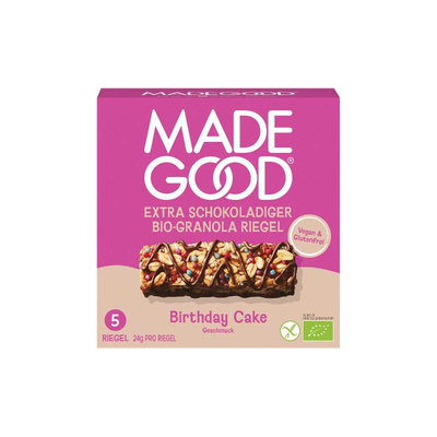 Produktfoto zu MadeGood - Granola Riegel Birthday Cake - 120g (5 Stück)