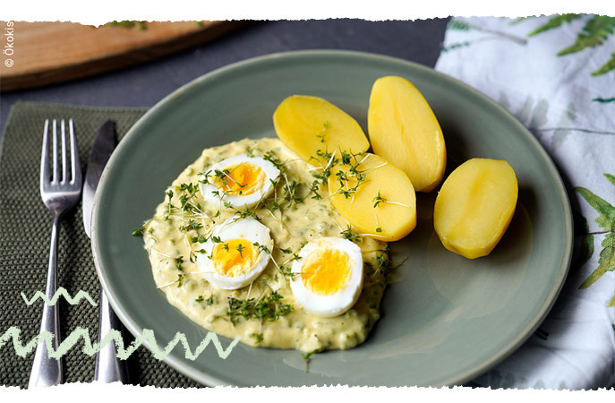 Eier in Senfsahne
