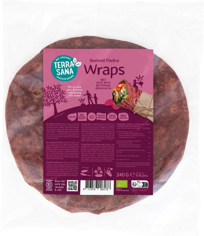 Produktfoto zu TerraSana - Gemüse Wrap Rote Bete - 240g (6 Stück)