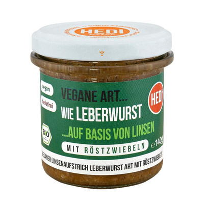 Produktfoto zu HEDI - Vegane Art Leberwurst mit Röstzwiebeln - 140g