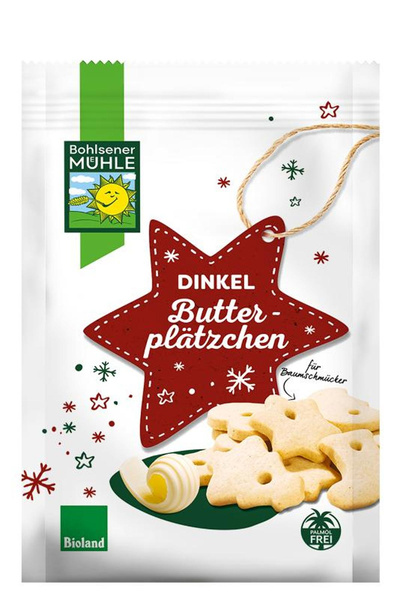 Produktfoto zu Bohlsener Mühle - Dinkel Butterplätzchen - 125g