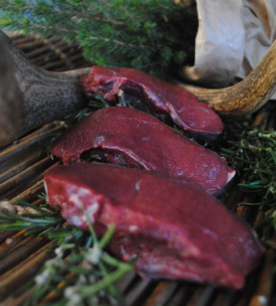 Produktfoto zu Hirschmedaillons - 4 Stück, ca. 400g