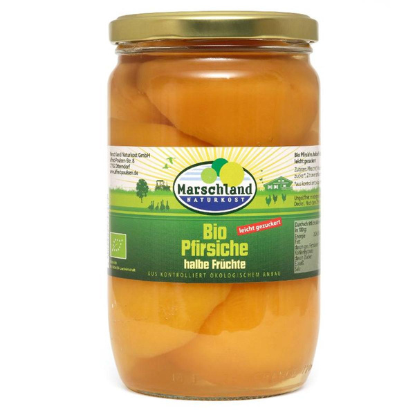 Produktfoto zu Marschland - Pfirsiche halbe Frucht - 680g