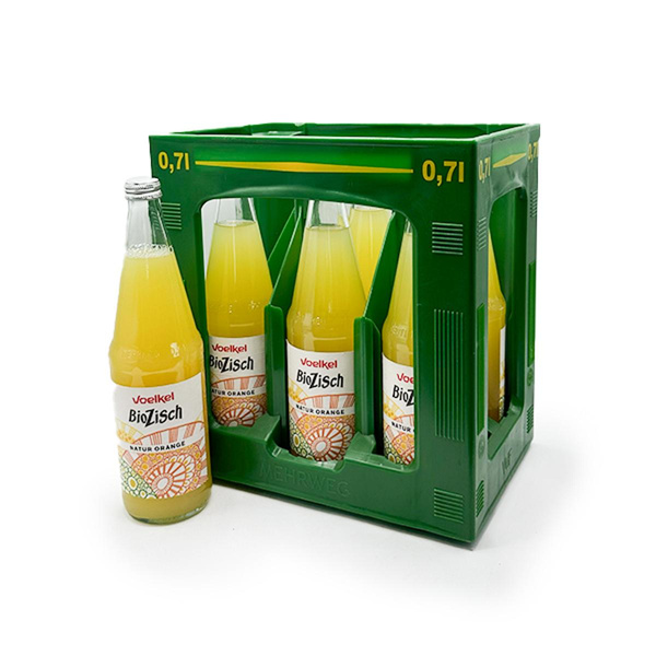 Produktfoto zu Voelkel - Bio Zisch Natur Orange - 6 x 0,7l