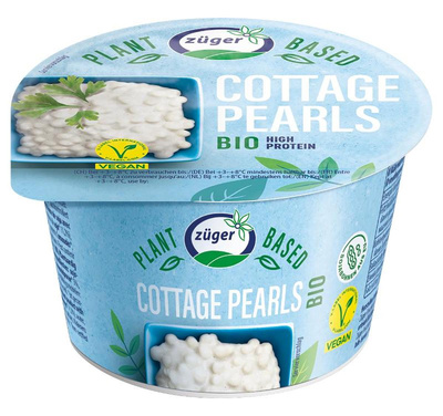 Produktfoto zu Züger - veganer Hüttenkäse (Cottage Pearls) - 200g