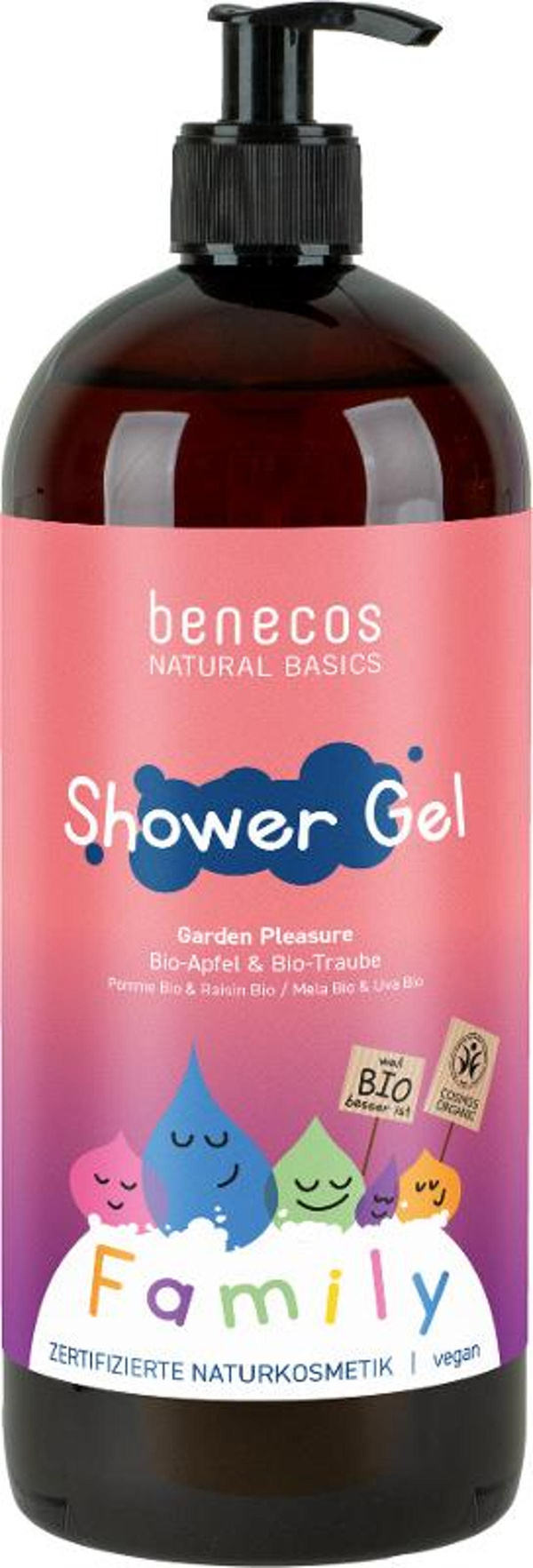 Produktfoto zu Benecos - Duschgel FAMILY Garden Pleasure Apple Grape - 950 ml