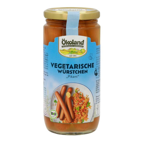 Produktfoto zu Ökoland - Vegetarische Würstchen pikant - 380g (5 Stück)
