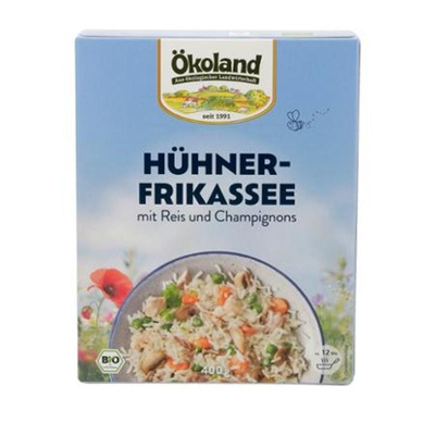Produktfoto zu Ökoland - Hühnerfrikassee, tiefgekühlt - 450g