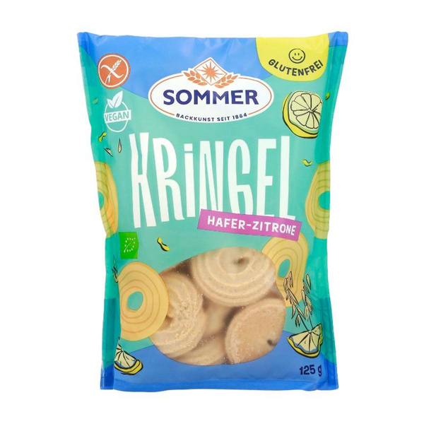 Produktfoto zu Sommer - Hafer Zitronen Kringel, vegan & glutenfrei - 125g