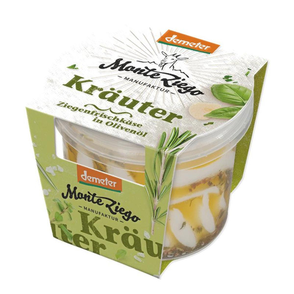 Produktfoto zu Monte Ziego - Ziegenfrischkäse in Öl mit Kräutern - 115g