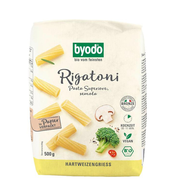 Produktfoto zu byodo - Rigatoni semola - 500g