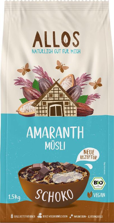 Produktfoto zu Allos - Amaranth Schoko Müsli - 1,5 kg