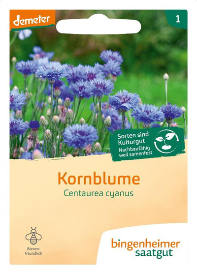 Produktfoto zu Bingenheimer Saatgut - Kornblume blau
