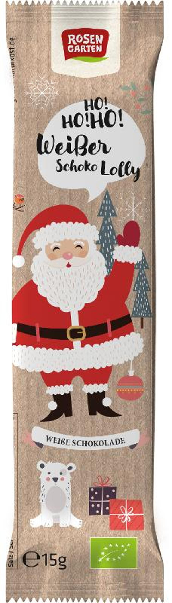 Produktfoto zu Rosengarten - Weißer Lolly Nikolaus - 15g